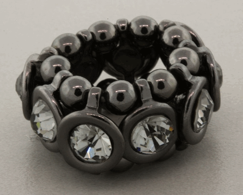 Stretch Band With Clear Crystals